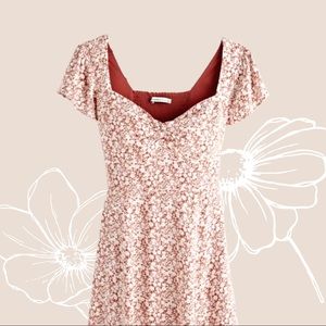 Abercrombie Red Floral Mini Dress